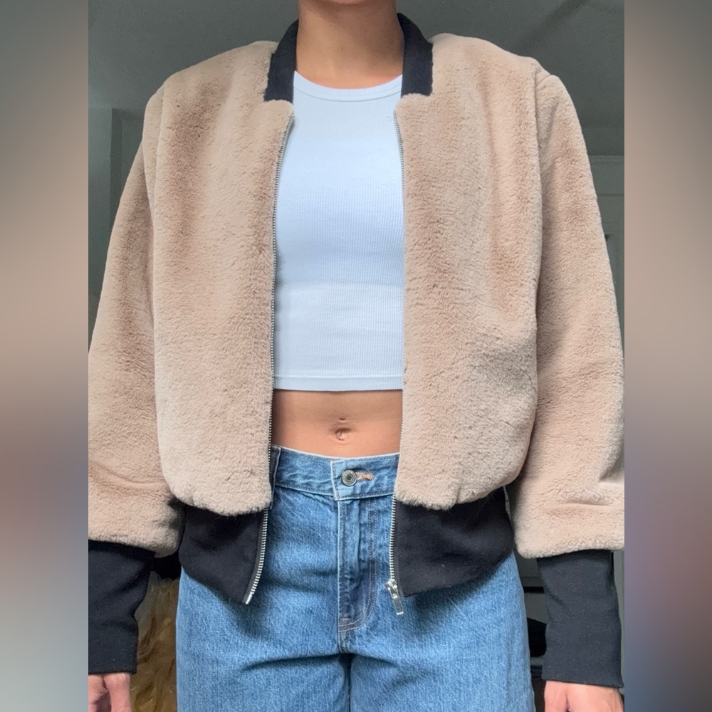 Greylin Tan and Black Teddy Jacket
